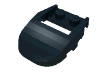 Деталь LEGO Wedge 4 x 3 Cut Back with Cutout, Two Studs, Черный