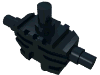 Деталь LEGO Torso Mechanical, Bionicle, Черный