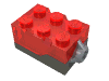 Набор LEGO Light Brick 2 x 3 x 1.333 - Trans-Red Top - Red LED, Черный