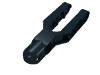 Деталь LEGO Technic, Steering Arm 5.5 x 2 with Towball Socket Rounded, Chamfered, Черный
