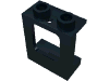 Деталь LEGO Window 1 x 2 x 2 Plane, Single Hole Top and Bottom for Glass, Черный