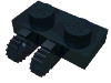 Деталь LEGO Hinge Plate 1 x 2 Locking with 2 Fingers on Side, Черный