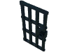 Деталь LEGO Door 1 x 4 x 6 Barred with Stud Handle, Черный