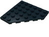Деталь LEGO Пластина-клин 6 x 6, со срезанным углом, Черный