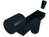 Деталь LEGO Minifig Automatic Pistol Medium Barrel, Черный