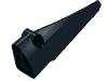 Деталь LEGO Technic Panel Fairing # 5 Long Smooth, Side A, Черный