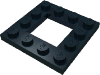 Деталь LEGO Пластина специальная 4 x 4, с вырезом 2 x 2, Черный