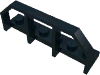 Деталь LEGO Plate Special 1 x 6 with Train Wagon End Fence, Черный