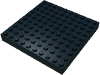 Набор LEGO Brick 10 x 10 without Bottom Tubes, without Cross Supports, Черный