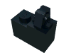 Деталь LEGO Hinge Brick 1 x 2 Locking with Single Finger On Top, Черный