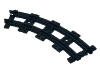 Деталь LEGO Train, Track Plastic, Narrow, Curve, Черный