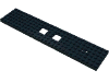 Деталь LEGO Train Base 6 x 28 with Two 2 x 2 Cutouts and 3 Round Holes Each End, Черный