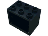 Деталь LEGO Шкаф 2 x 3 x 2, с полыми штырьками, Черный