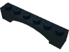 Деталь LEGO Brick Arch 1 x 6 Raised Arch, Черный