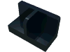 Деталь LEGO Panel 1 x 2 x 1 with Rounded Corners and Central Divider, Черный