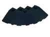 Деталь LEGO Brick Round Corner 6 x 6 with 33° EdgeSlope and Facet Cutout, Черный
