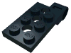 Деталь LEGO Hinge Plate 2 x 4 with Pin Hole - Top, Черный