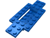 Деталь LEGO Vehicle, Base 4 x 10 x 2/3 with 4 x 2 Recessed Center with Smooth Underside, Голубой