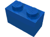 Деталь LEGO Кирпичик 1 x 2, Голубой