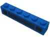Набор LEGO Brick 1 x 6 with Black Car Grill Print, Голубой