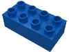 Деталь LEGO Кирпичик 2 x 4, Голубой