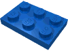 Деталь LEGO Пластина 2 x 3, Голубой