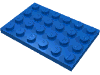 Деталь LEGO Пластина 4 x 6, Голубой