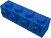 Деталь LEGO Кирпичик специальный 1 x 4, с 4 штырьками на одной стороне, Голубой