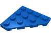 Деталь LEGO Пластина-клин 4 x 4, со срезанным углом, Голубой