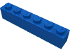 Набор LEGO Brick 1 x 6 without Bottom Tubes, Голубой