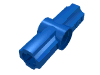 Деталь LEGO Technic Axle and Pin Connector Angled #2 - 180°, Голубой