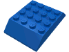 Деталь LEGO Скос двойной 45° 6 x 4, Голубой