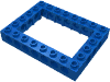 Деталь LEGO Technic Brick 6 x 8 with Open Center 4 x 6, Голубой