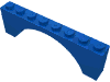 Деталь LEGO Кирпичик-арка 1 x 8 x 2, Голубой