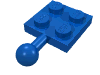 Деталь LEGO Пластина 2 x 2, с шаровым пальцем, Голубой