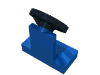 Деталь LEGO Vehicle Steering Stand 1 x 2 with Black Steering Wheel, Голубой