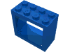 Деталь LEGO Window 2 x 4 x 3 Frame with Solid Studs, Голубой