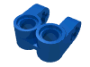 Деталь LEGO Technic Axle and Pin Connector Perpendicular Double Split, Голубой
