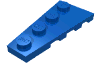 Деталь LEGO Пластина-клин левая 4 x 2, Голубой