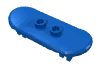 Деталь LEGO Minifig Skateboard with Trolley Wheel Holders, Голубой