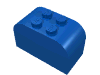 Набор LEGO Brick 2 x 4 x 2 Double Curved Top, Голубой