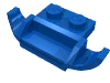 Деталь LEGO Plate Special 1 x 2 with Racers Car Grill, Голубой