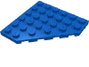 Деталь LEGO Пластина-клин 6 x 6, со срезанным углом, Голубой
