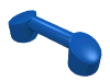 Деталь LEGO Bar 1 x 3 (Radio Handle, Phone Handset), Голубой