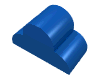 Деталь LEGO Brick 2 x 4 x 2 No Studs, Triple Curved Top, Голубой
