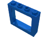 Деталь LEGO Window 1 x 4 x 3 Train with Shutter Holes and Solid Studs on Ends, Голубой