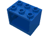 Деталь LEGO Шкаф 2 x 3 x 2, с полыми штырьками, Голубой