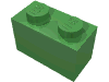 Деталь LEGO Кирпичик 1 x 2, Ярко-зеленый