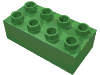 Деталь LEGO Кирпичик 2 x 4, Ярко-зеленый