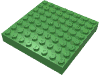 Деталь LEGO Кирпичик 8 x 8, Ярко-зеленый